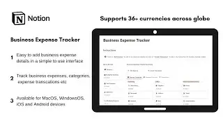 Business Expense Tracker | How to use @Notion to track business expenses