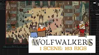 How would you handle a Wolfwalkers scene with 163 characters?