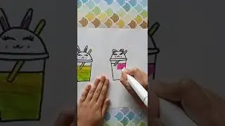 Как нарисовать Коктейль с трубочкой 🍸🥃, Satisfying Art 