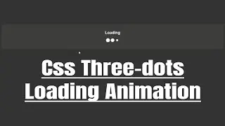 Three dots Bounce Loading Effect | Html and CSS only