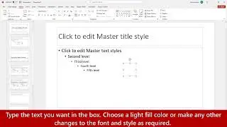 Change the look of the watermark text in PowerPoint