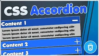 CSS ONLY Accordion | CSS TOGGLE tabs accordeon content | CSS Tutorial