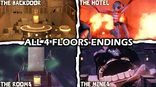 Doors - All 4 Floors Endings - Roblox