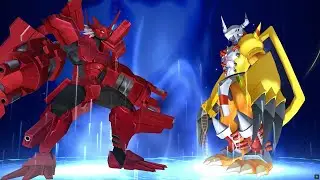 BlitzGreymon + WarGreymon evolve OmegamonBWM and Skill.: Digimon Cyber Sleuth Mod