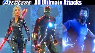 Marvels Avengers - All Characters Special Moves & Ultimate Attacks