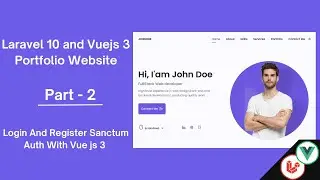 Website Portfolio with Laravel  and Vue js  | Login And Register Sanctum Auth With Vuejs 3