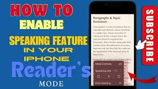 Discover the Hidden Speaking Feature in Your iPhone's Reader Mode!