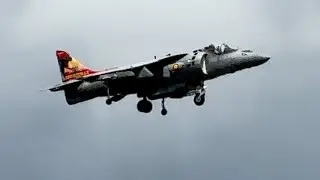 The Spanish Navy McDonnell Douglas EAV-8B Harrier II 9 Escuadrilla display at Royal Tattoo 2024