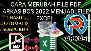 cara cepat convert/merubah file pdf menjadi excel di aplikasi arkas dana bos  2022‼️