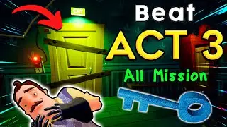 How to beat Hello Neighbor Act 3 - All Keys & Doors | Mission 1 (Easy Walkthrough)