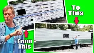 Painting An Old RV Trailer (Step By Step)