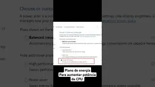 Plano de energia ultimate performance #windows #dicas #cpu #tutorial