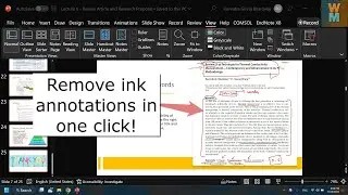 How to Remove all Ink Annotations from Powerpoint Presentation Quickly in One Click