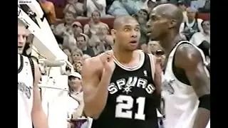 NBA On TNT - Tim Duncan Eliminates Kevin Garnett! (Spurs Beat Wolves 3-1) 2001 NBA Playoffs