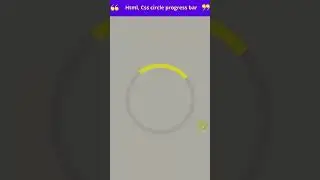 Circle Progress Bar Animation | Html, Css | 2023