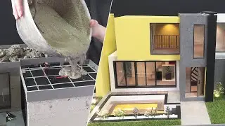 Making a Mini House from Concrete #5 - Terrace & Illumination