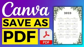 How To Save Canva as PDF (Canva How To Export PDF)