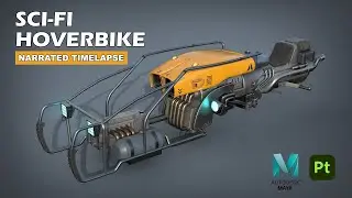 Sci-fi Hoverbike | Autodesk Maya + Substance 3D Painter