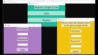 Register Login Form in Python with source code | Source Code & Projects