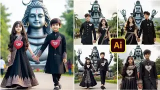 Mahadev Boy and Girl Ai Photo Editing | Bol Bam Ai Photo Editing 🔱 | Bing Ai Image Creator