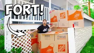 HUGE BOX FORT UNDER OUR HOUSE!