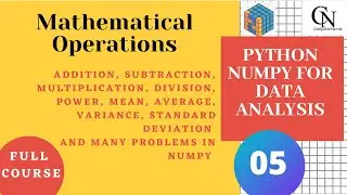 Mathematical operations in NumPy | power trigonometry mean variance standard deviation.