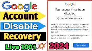 Gmail Account Disabled How To enable | Your Account Has Been Disabled | Google Account Disabled