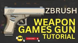 zbrush Gun tutorial | Zbrush weapon | how to create 3D Gun in zbrush |