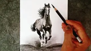 How to draw running horse with pencil step by step.