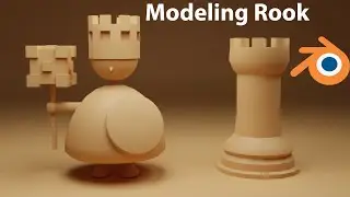 Modeling rook chess character in blender [ BLENDER TUTORIAL ]