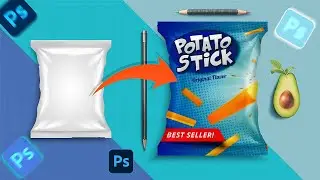 How to mockup chips packet 🍟 easily in photoshop 2024