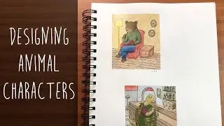 Designing Animal Characters | Copic + watercolor mixed media Speedpaint