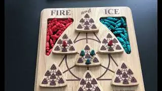 Fire and Ice. Abstract wooden board game from 2001/02 by Pin International