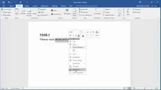 How to Create a Hyperlink for a Bookmark in document in Word 2016