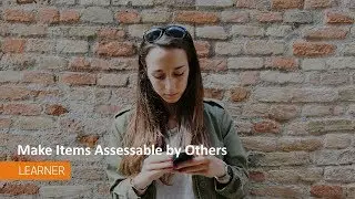 ePortfolio - Make Items Assessable by Others - Learner