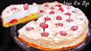 🍓🍓Красивый ПИРОГ КЛУБНИЧНЫЙ ПОЦЕЛУЙ пирог как торт Люда Изи Кук пирог с клубникой strawberry cake