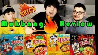 Ice Type Spicy Noodle Mukbang Eating Show |  Curry ,Cheese & Spicy Noodle Stew Mukbang & Review