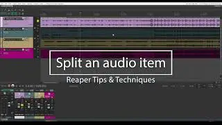 How to split items in Reaper. Basic Reaper DAW tutorial.