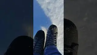 Sliding on snow covered ice