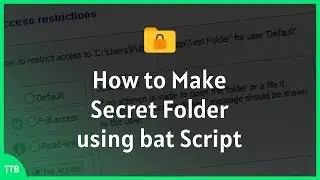 How to make a secret folder using bat script