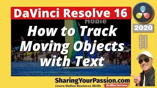 Easy Text Tracking on Moving Object in DaVinci Resolve - Dont use Fusion