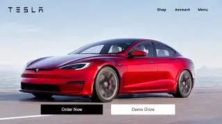 Tesla Homepage Design Tutorial | HTML, CSS & JavaScript