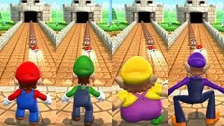 Mario Party 9 Step It Up - Mario vs Luigi vs Wario vs Waluigi Master Difficulty Gameplay