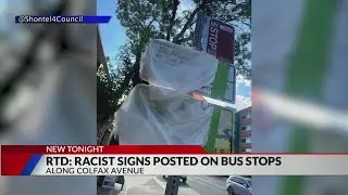 Racist signs at RTD bus stops under investigation