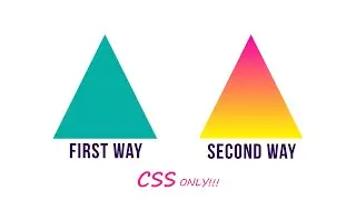 Two Ways How To Create Triangle using HTML and CSS