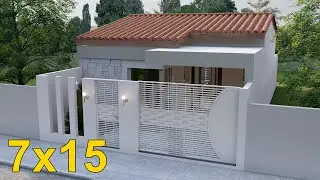 Casa em terreno pequeno 7x15 com dois quartos