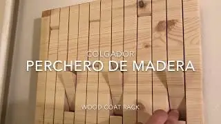 DIY Cómo hacer perchero o colgador de pared en madera de pino / How to make a  wall wood coat rack