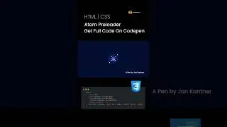 Atom Preloader  #html #css #javascript #shorts