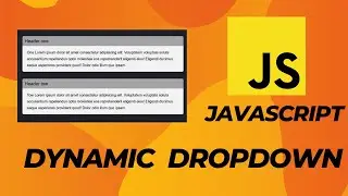 JavaScript Dropdown: Creating Dynamic onClick |  Dynamic Dropdown