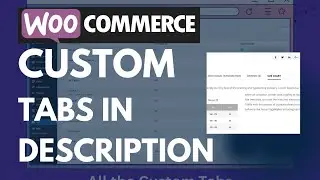 How To Add Custom Tabs For WooCommerce Products